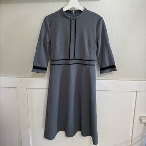 Homeyee Gray Dress with Black Accents